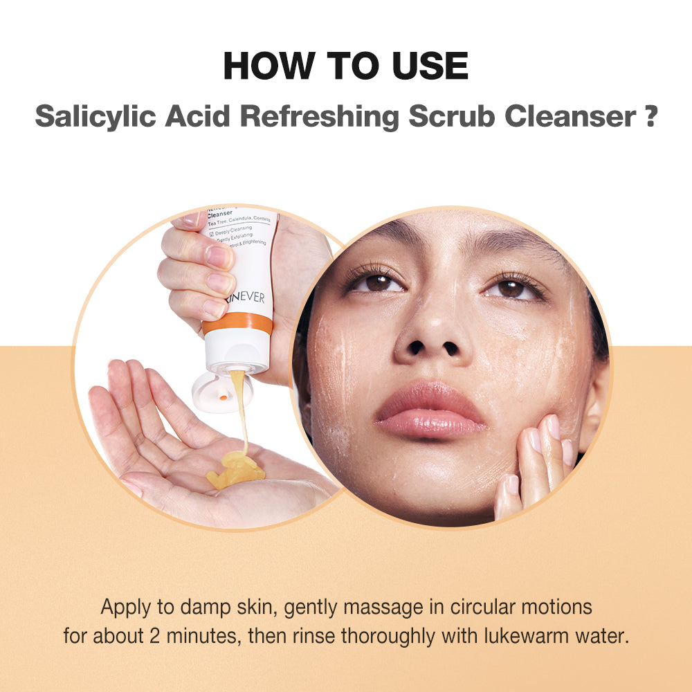 SKINEVER Salicylic Acid Scrub Cleanser β Gentle Exfoliating Cleanser UAE