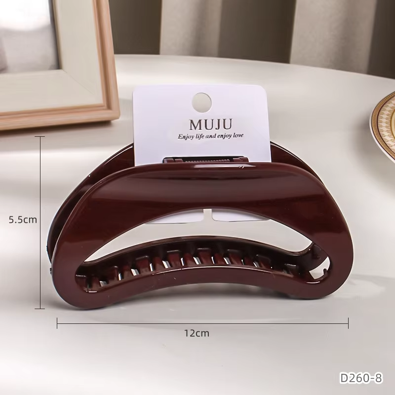 MUJU Matte Textured Hair Claw Maroon Color – Non Slip Strong Hold Hair Clip UAE