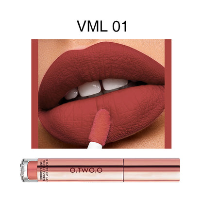 O.TWO.O Waterproof Rose Gold Matte Lip Gloss – Easy Coloring Long-Wear Lipstick in UAE