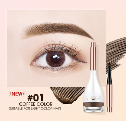 O.TWO.O 4-Color Waterproof Eyebrow Cream – 3D Brow Shaping Gel in UAE