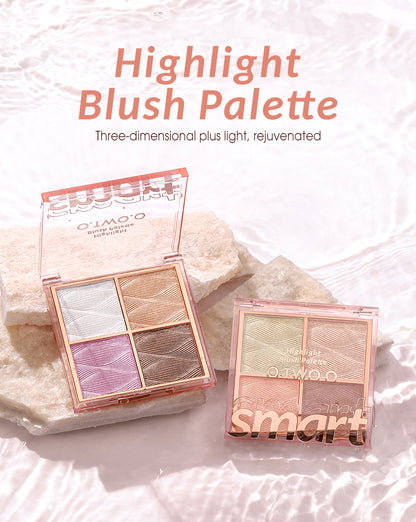 O.TWO.O 3D Glitter Glow Highlight Palette – Radiant Shimmer Highlighter UAE