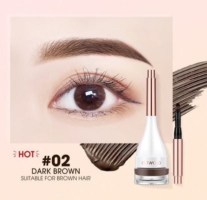 O.TWO.O 4-Color Waterproof Eyebrow Cream – 3D Brow Shaping Gel in UAE