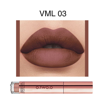 O.TWO.O Waterproof Rose Gold Matte Lip Gloss – Easy Coloring Long-Wear Lipstick in UAE