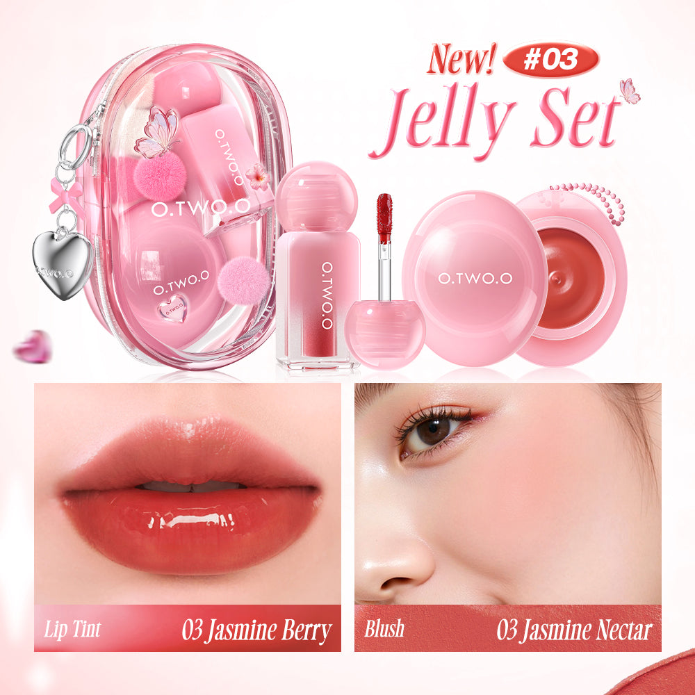 O.TWO.O Jelly Set – Hydrating Glossy Lip & Cheek Jelly Makeup UAE