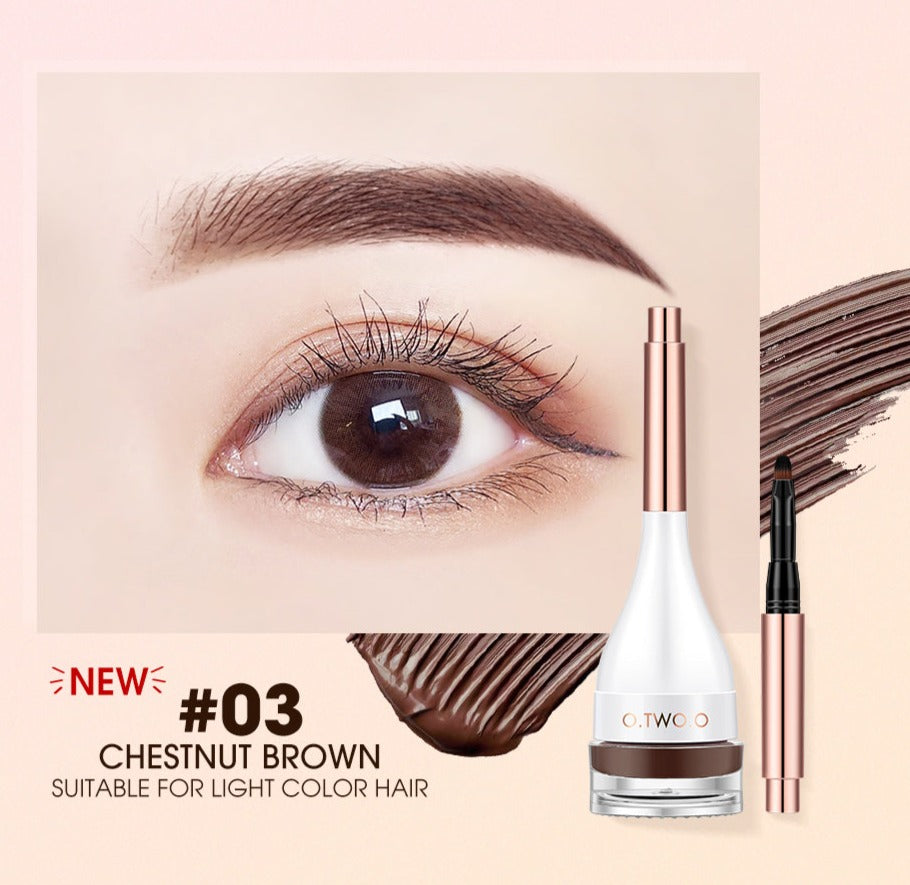 O.TWO.O 4-Color Waterproof Eyebrow Cream – 3D Brow Shaping Gel in UAE