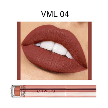 O.TWO.O Waterproof Rose Gold Matte Lip Gloss – Easy Coloring Long-Wear Lipstick in UAE