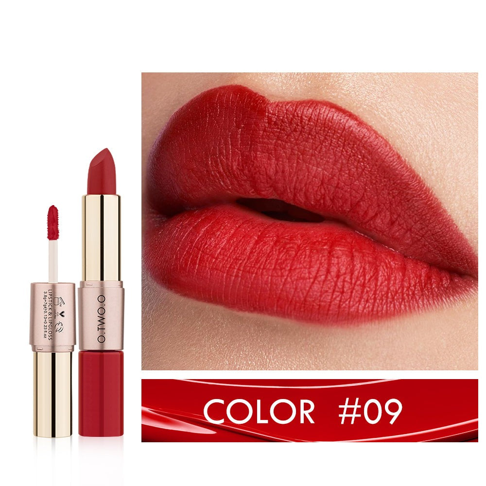O.TWO.O Velvet Matte Lip Gloss Double-Head – Long-Lasting Waterproof Lipstick UAE

