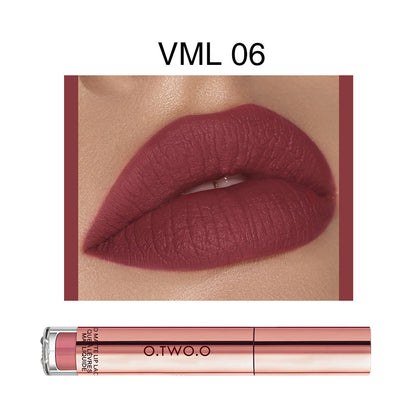 O.TWO.O Waterproof Rose Gold Matte Lip Gloss – Easy Coloring Long-Wear Lipstick in UAE