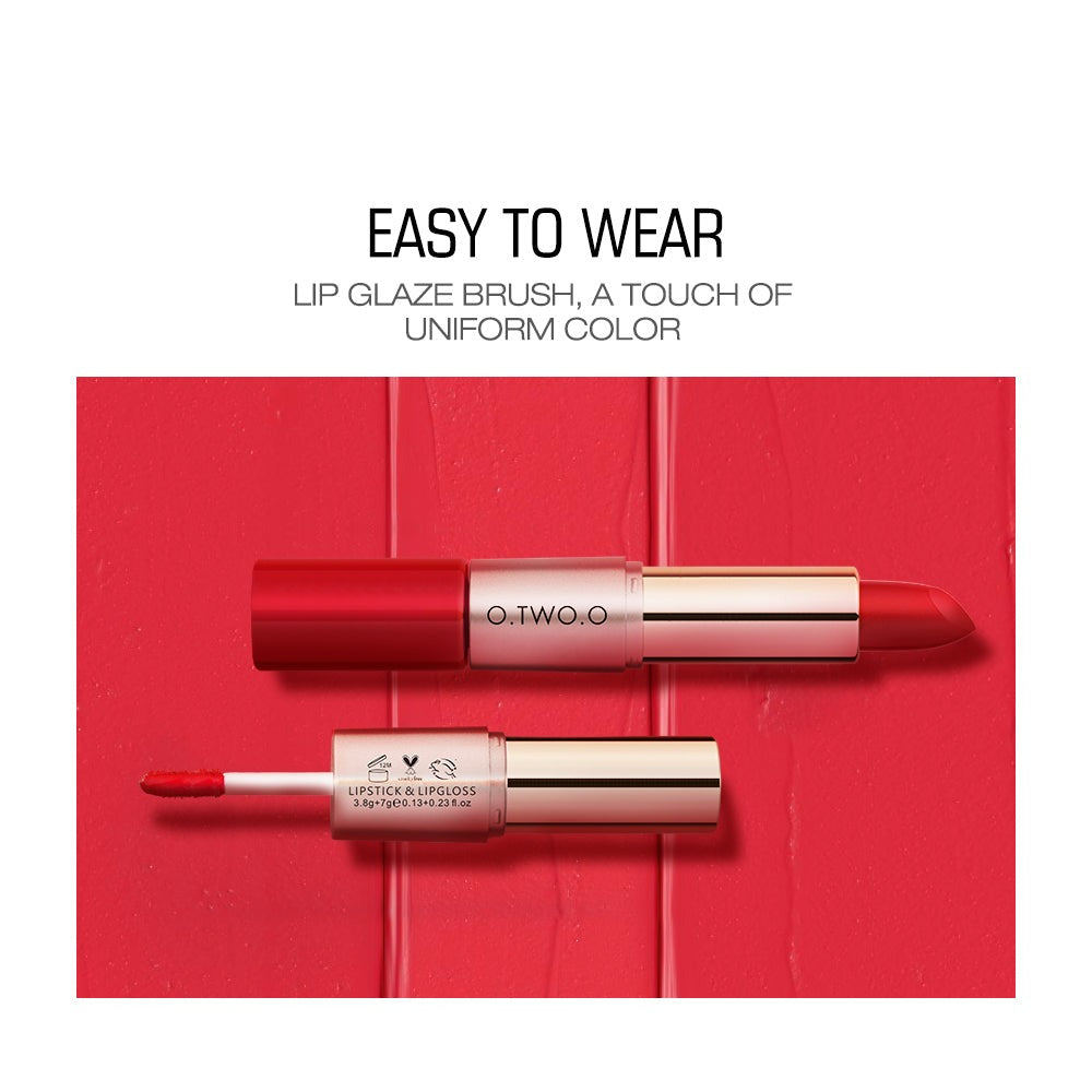O.TWO.O Velvet Matte Lip Gloss Double-Head – Long-Lasting Waterproof Lipstick UAE

