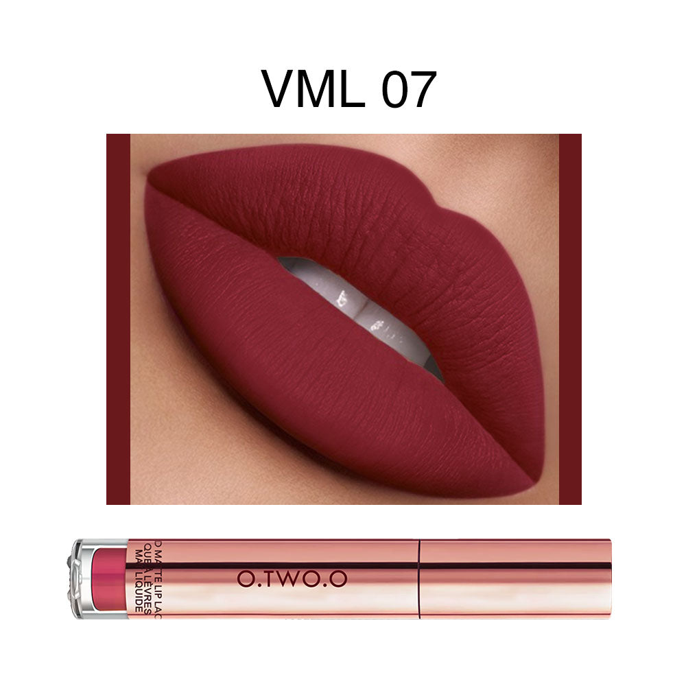 O.TWO.O Waterproof Rose Gold Matte Lip Gloss – Easy Coloring Long-Wear Lipstick in UAE