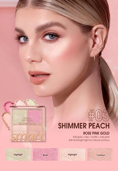 O.TWO.O 3D Glitter Glow Highlight Palette – Radiant Shimmer Highlighter UAE