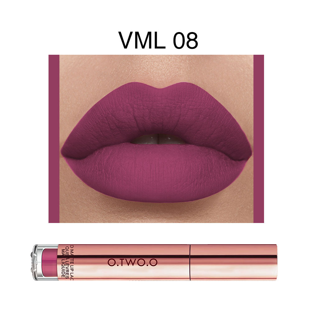 O.TWO.O Waterproof Rose Gold Matte Lip Gloss – Easy Coloring Long-Wear Lipstick in UAE
