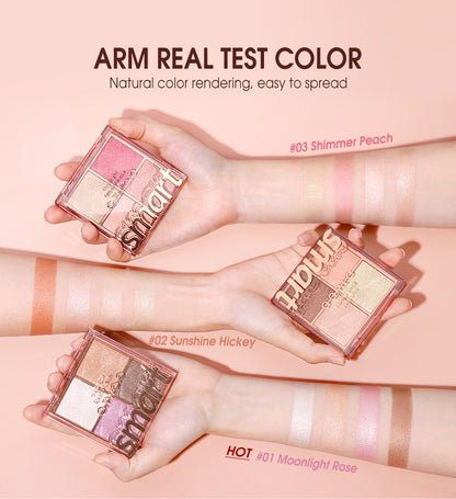 O.TWO.O 3D Glitter Glow Highlight Palette – Radiant Shimmer Highlighter UAE