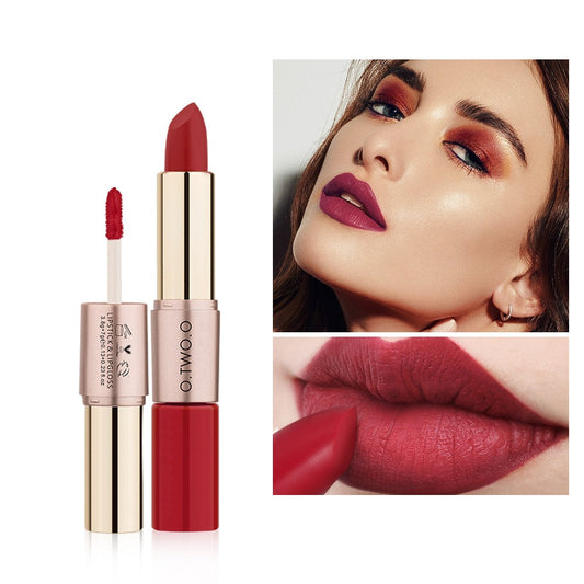 O.TWO.O Velvet Matte Lip Gloss Double-Head – Long-Lasting Waterproof Lipstick UAE

