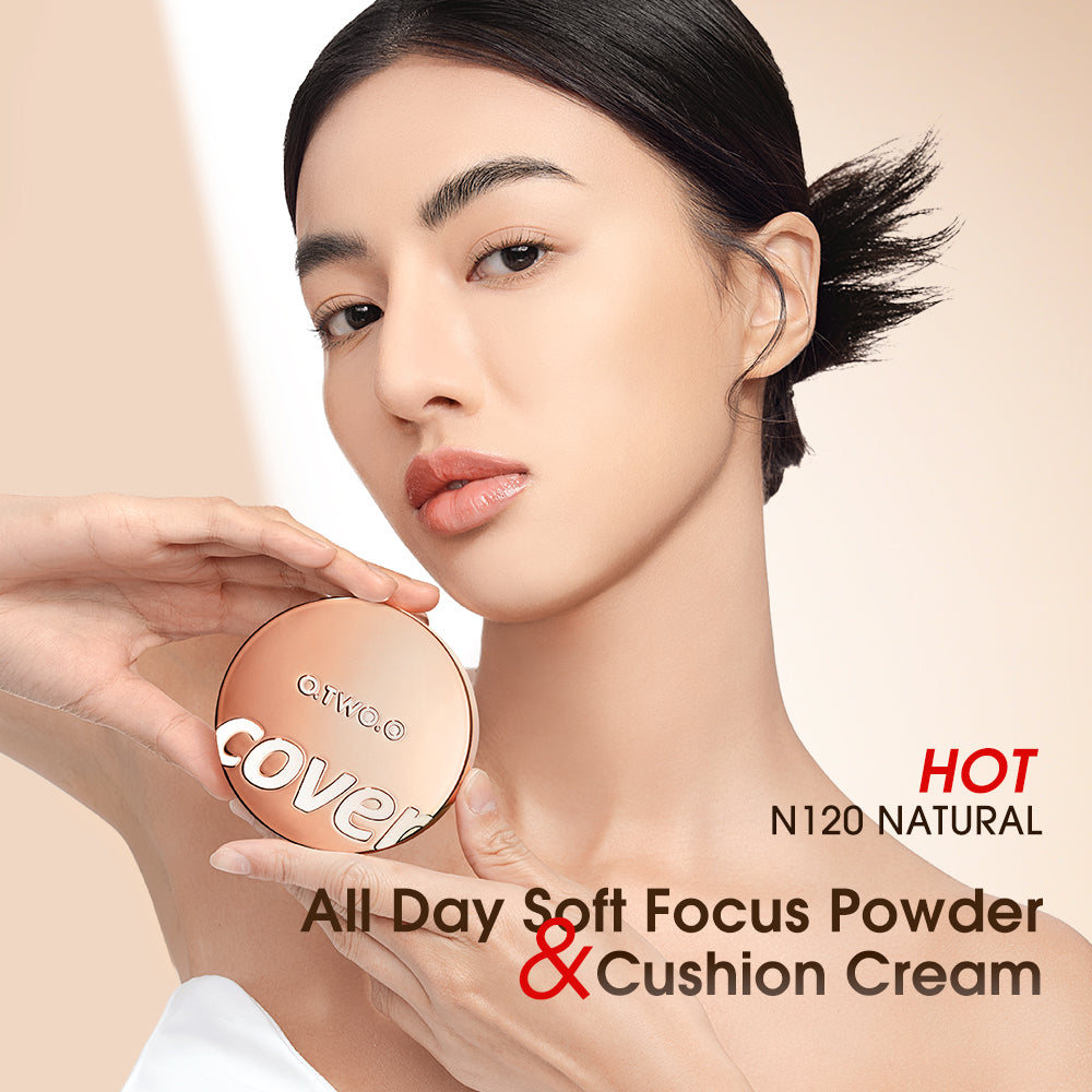 O.TWO.O Soft Focus Powder and Cushion Cream Set – Long-Lasting Hydrating Glow for UAE Skin