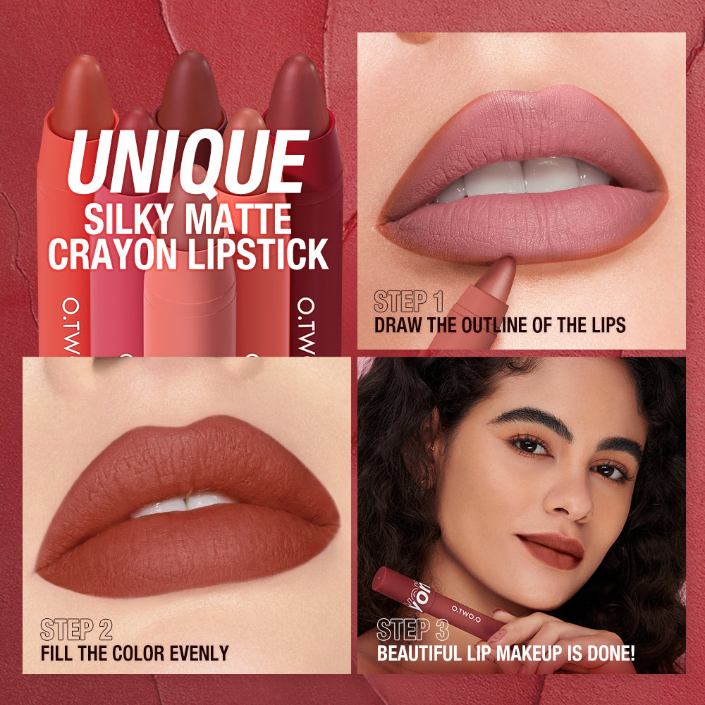 O.TWO.O Creamy Matte Crayon Lipstick – Long-Lasting Matte Lipstick UAE