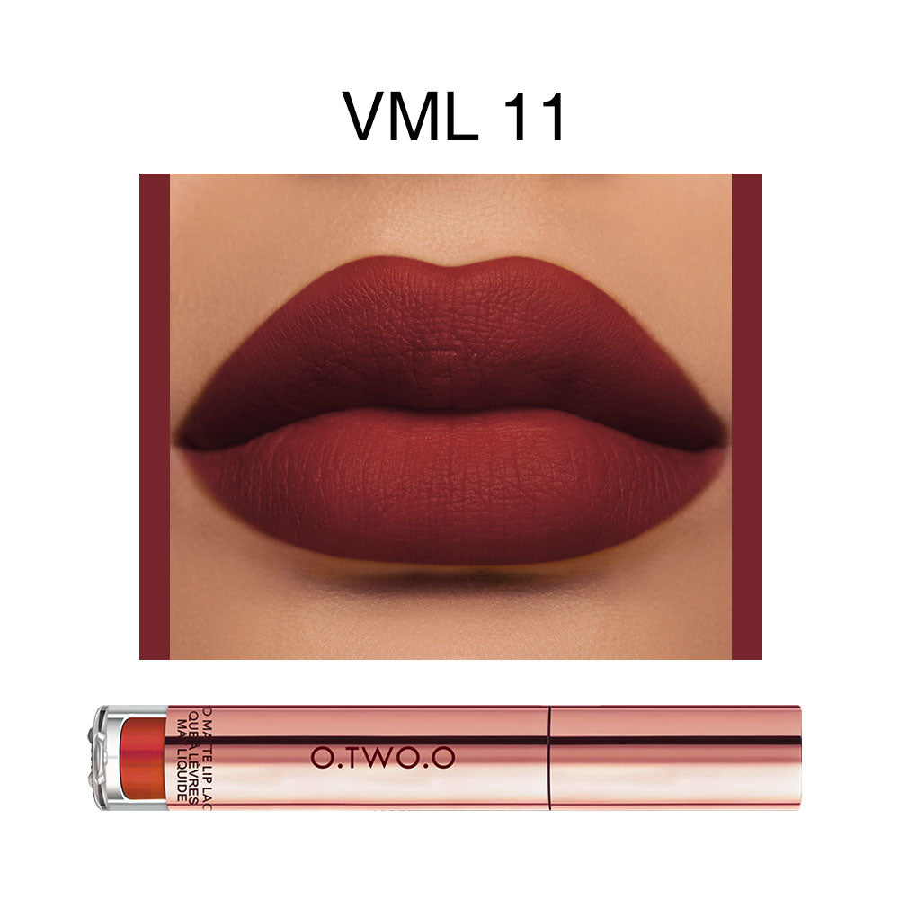 O.TWO.O Waterproof Rose Gold Matte Lip Gloss – Easy Coloring Long-Wear Lipstick in UAE