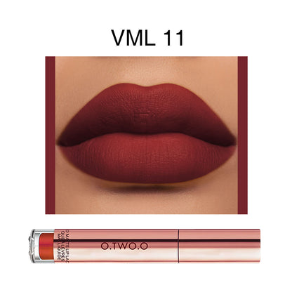 O.TWO.O Waterproof Rose Gold Matte Lip Gloss – Easy Coloring Long-Wear Lipstick in UAE