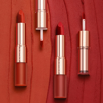 O.TWO.O Double-Ended Matte Lipstick and Gloss – Waterproof Long Lasting 2-in-1 Lip Color UAE