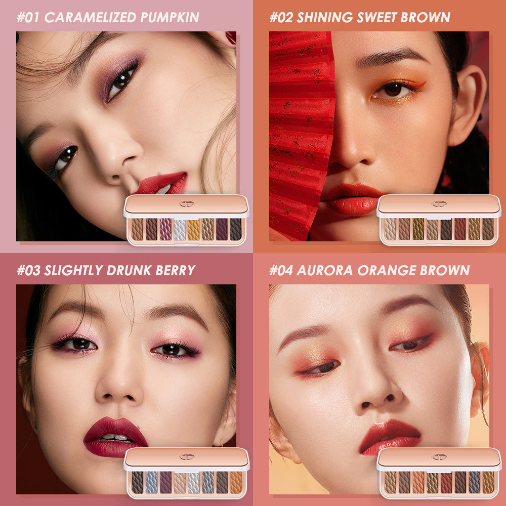 O.TWO.O 8-Color Luxury Gold Eyeshadow Palette – Matte & Shimmer Glam Makeup in UAE

