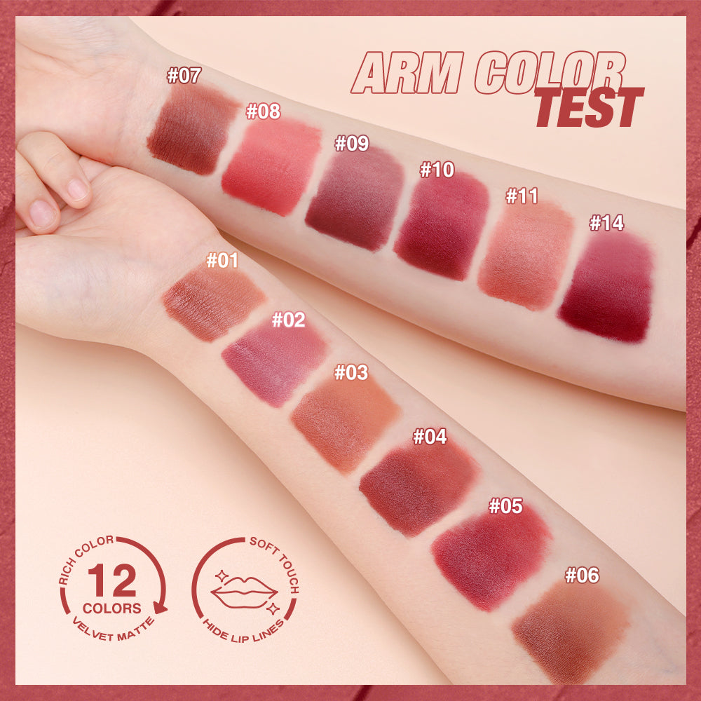 O.TWO.O Velvet Matte Lip Gloss – Waterproof Matte Liquid Lipstick High Pigment UAE