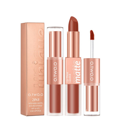 O.TWO.O Double-Ended Matte Lipstick and Gloss – Waterproof Long Lasting 2-in-1 Lip Color UAE