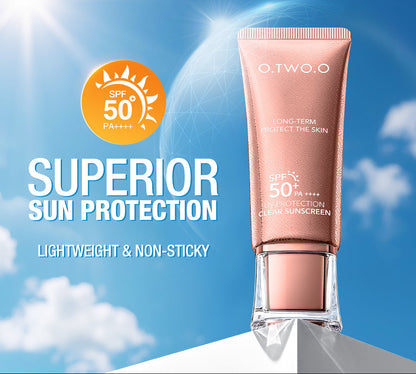 O.TWO.O SPF 50++++ Protection Clear Sunscreen – Invisible Lightweight UV Shield UAE