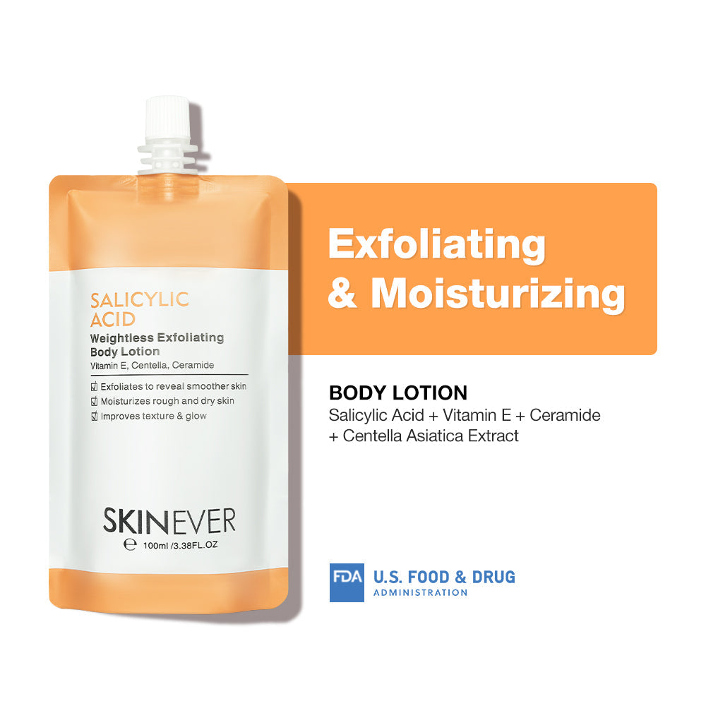 SKINEVER Salicylic Acid Body Lotion – Exfoliating, Lightweight, Smoothing for KP & Rough Skin UAE