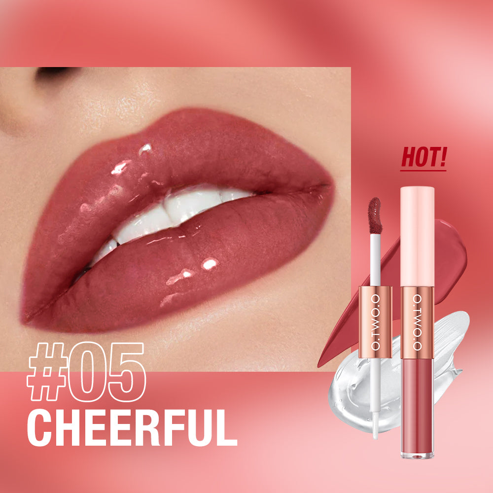 O.TWO.O Double Effect Matte & Gloss Lipstick – Dual Finish Lip Color UAE
