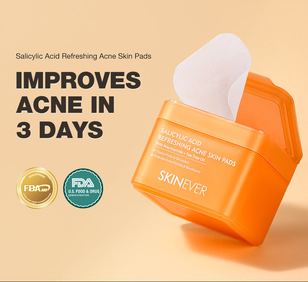 SKINEVER Salicylic Acid Refreshing Acne Skin Pads – Anti-Acne & Oil Control Pads for Clear Skin UAE