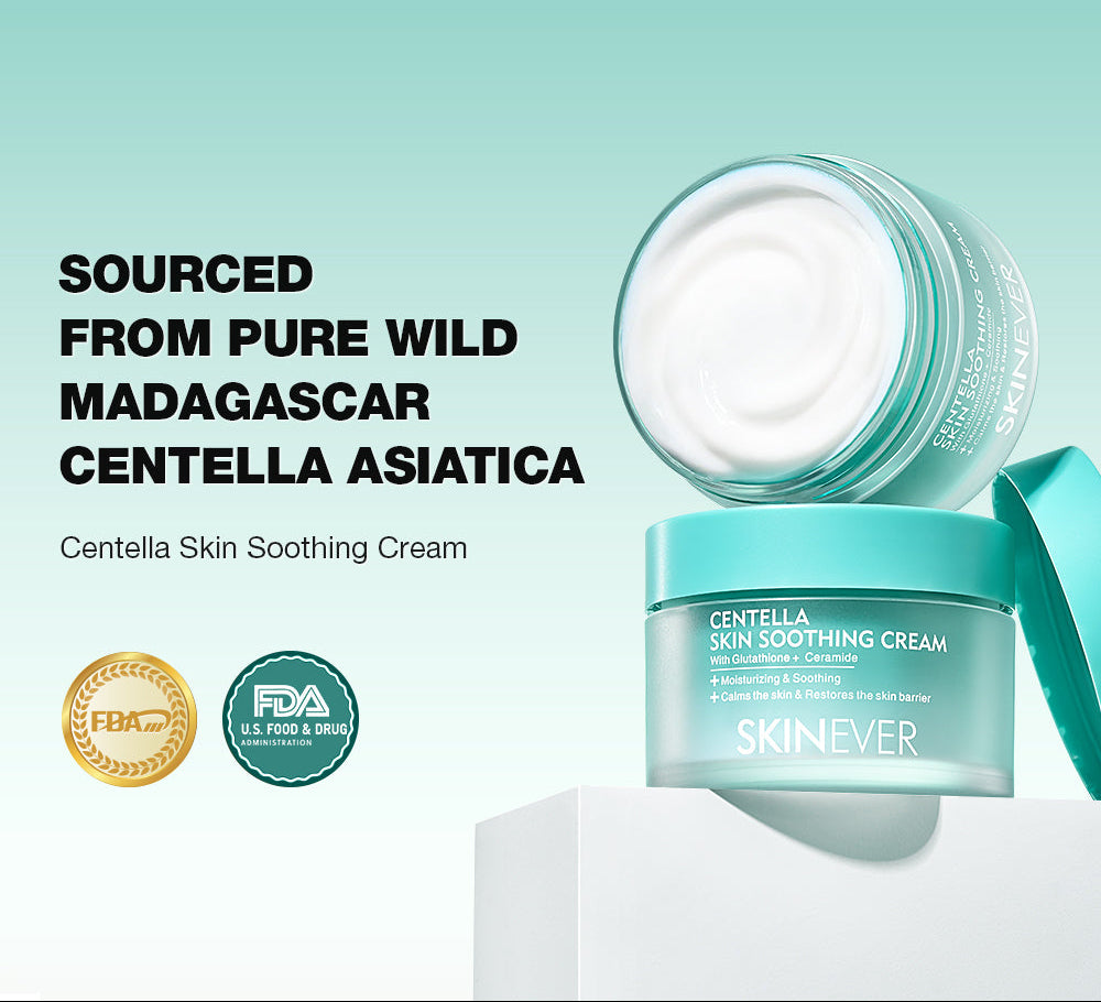 SKINEVER Centella Soothing Cream – Hydrating & Calming Cica Cream for Sensitive Skin UAE
