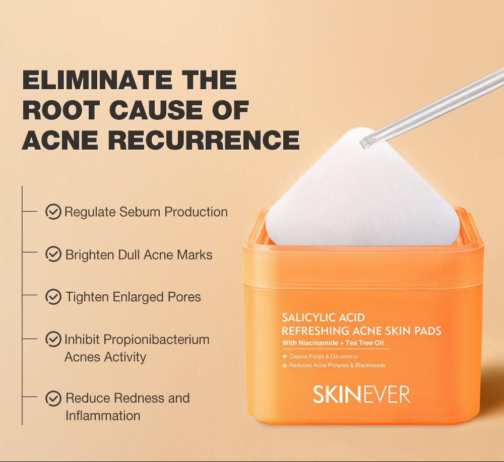 SKINEVER Salicylic Acid Refreshing Acne Skin Pads – Anti-Acne & Oil Control Pads for Clear Skin UAE