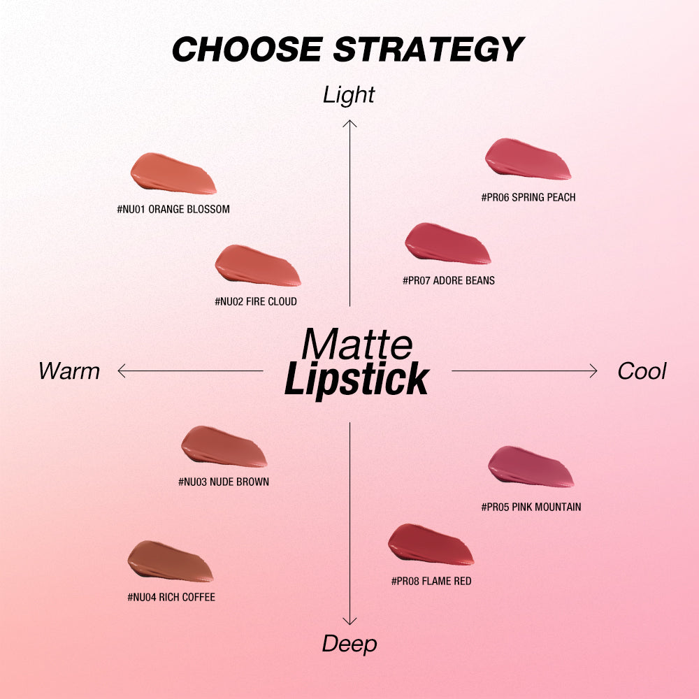 O.TWO.O Light Cloudy Matte Lipstick – Lightweight Soft Blur Lip Color in UAE