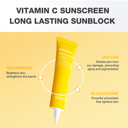 SKINEVER Vitamin C Sunscreen – Brightening SPF50 Daily UV Protection for Face UAE
