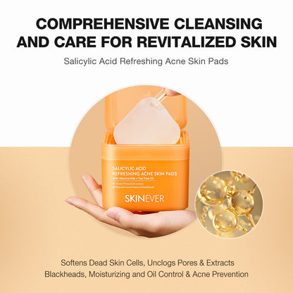 SKINEVER Salicylic Acid Refreshing Acne Skin Pads – Anti-Acne & Oil Control Pads for Clear Skin UAE