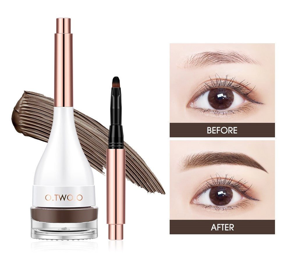 O.TWO.O 4-Color Waterproof Eyebrow Cream – 3D Brow Shaping Gel in UAE