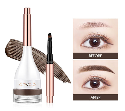 O.TWO.O 4-Color Waterproof Eyebrow Cream – 3D Brow Shaping Gel in UAE