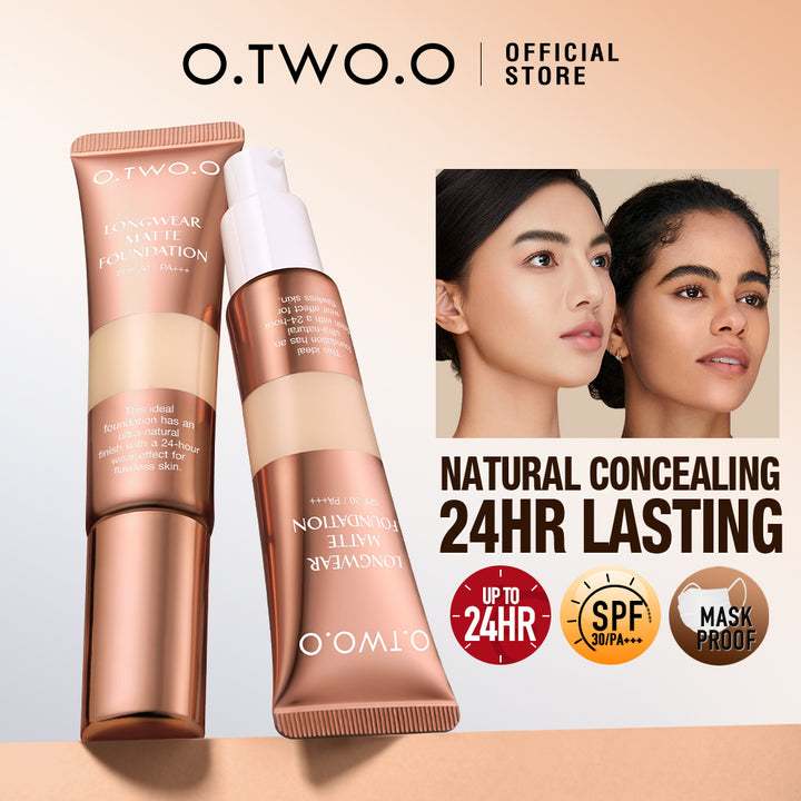 O.TWO.O Matte Finish Liquid Foundation – High Coverage Long-Lasting Foundation UAE