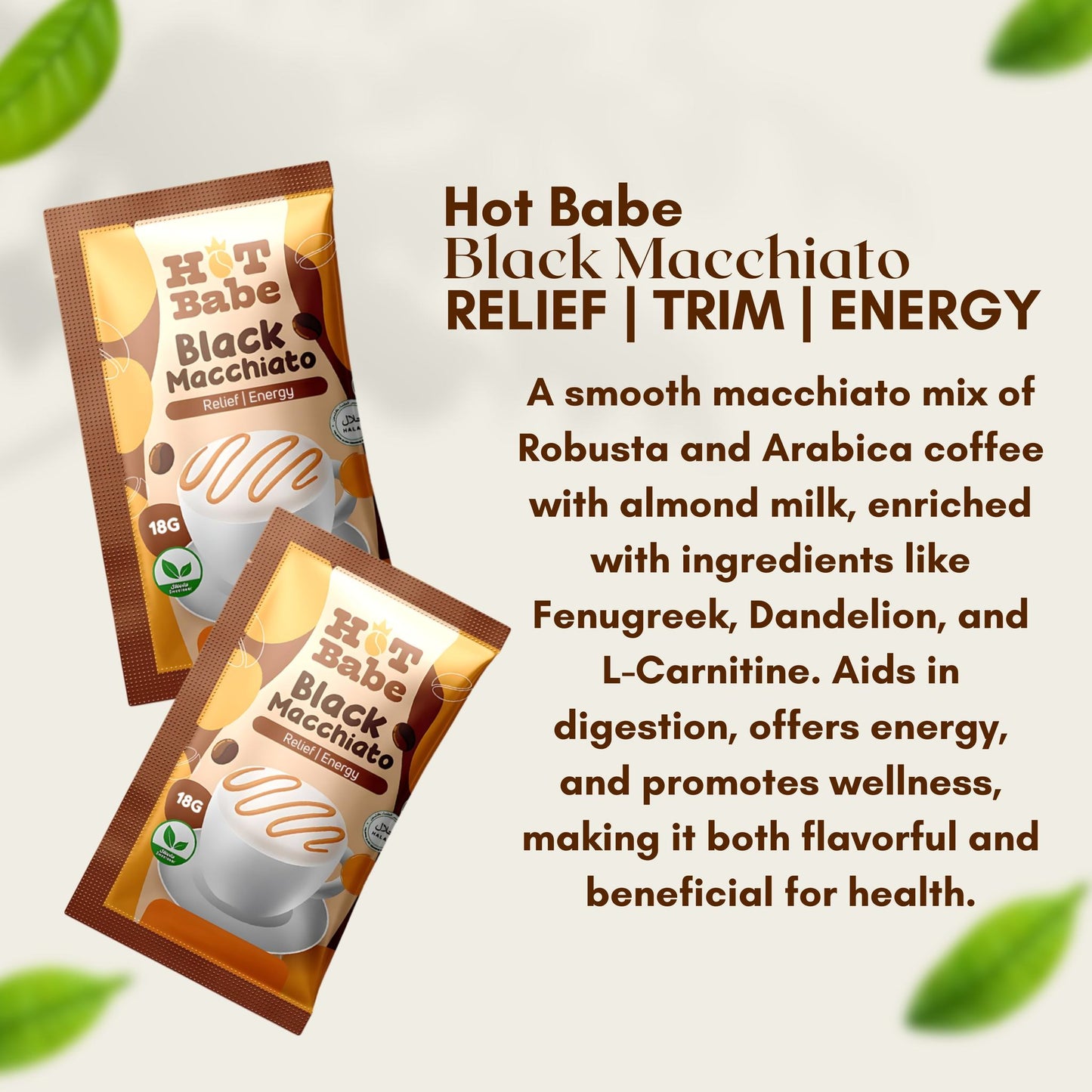 KIRAY'S Hot Babe Premium Macchiato – Creamy Coffee Blend Sachets UAE

