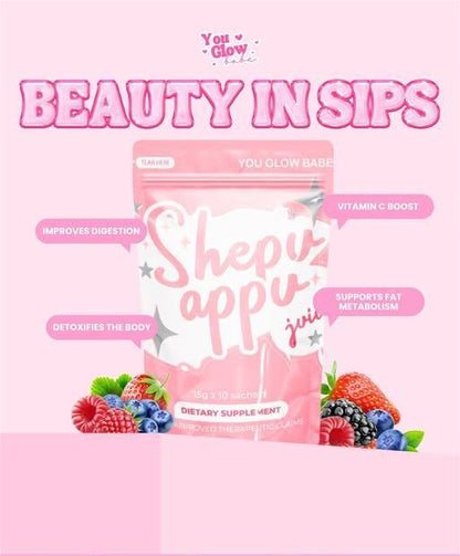 SHEPU APPU Whitening Collagen – You Glow Babe 10 Sachets for Skin Brightening UAE