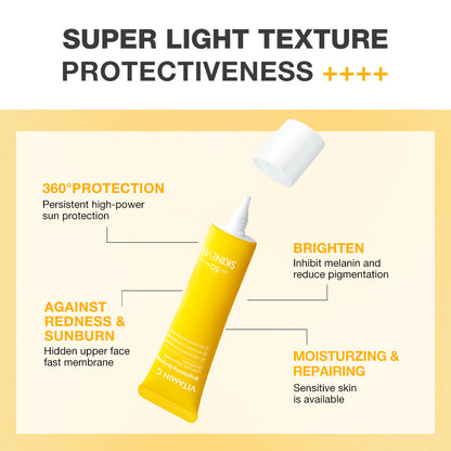 SKINEVER Vitamin C Sunscreen – Brightening SPF50 Daily UV Protection for Face UAE