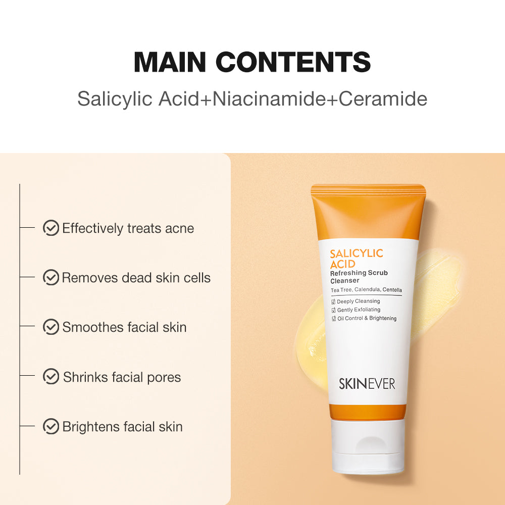 SKINEVER Salicylic Acid Scrub Cleanser – Gentle Exfoliating Cleanser UAE