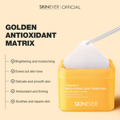 SKINEVER Vitamin C Brightening Toner Pads – Radiance Boosting Toner Pads for Glowing Skin UAE