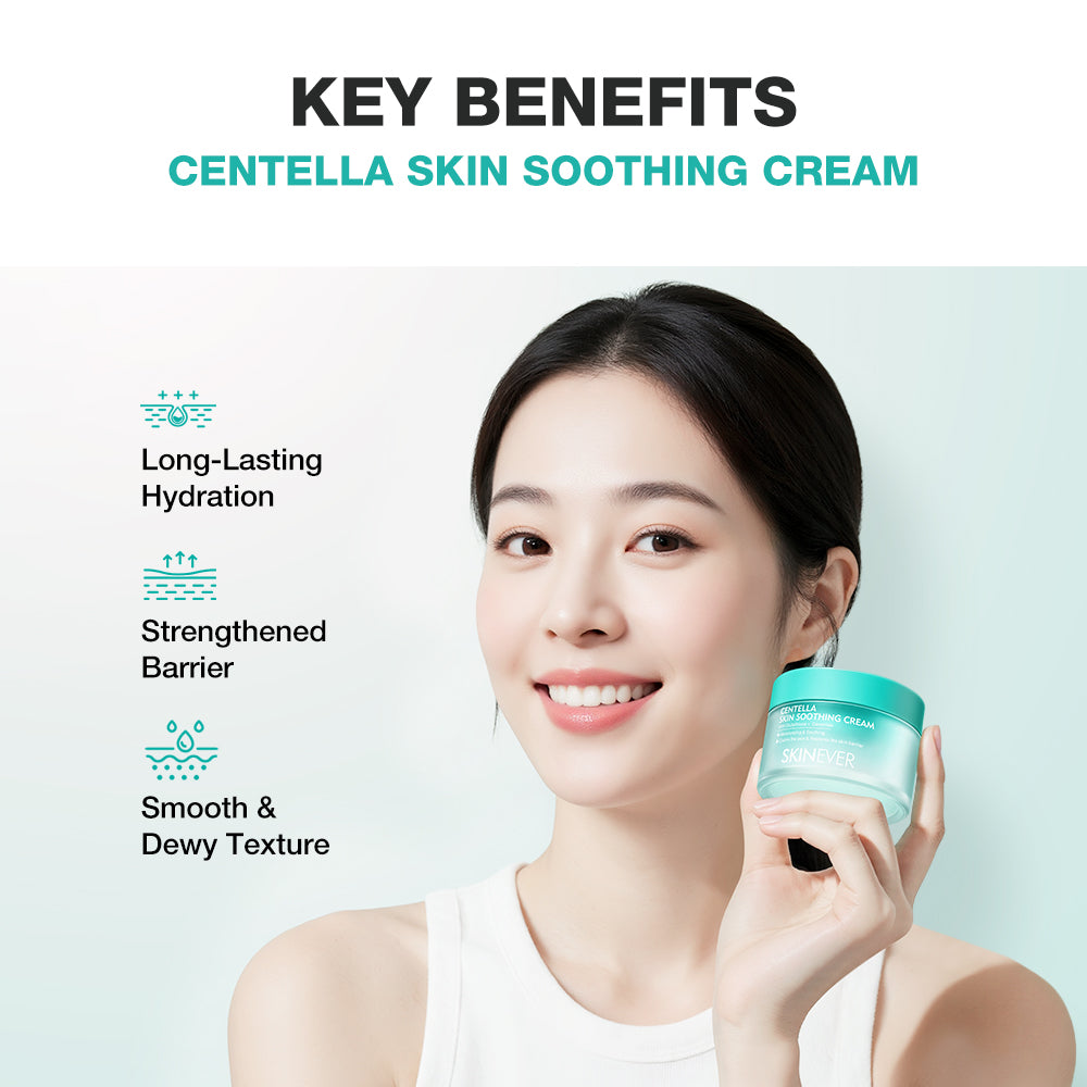 SKINEVER Centella Soothing Cream – Hydrating & Calming Cica Cream for Sensitive Skin UAE