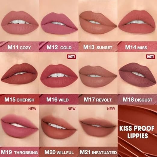 O.TWO.O Misty Kiss Lock Matte Lipstick – Bold 8-Color Set for Long-Lasting Wear in UAE