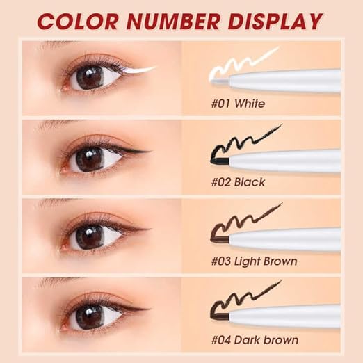O.TWO.O White Delicate Waterproof Eyeliner – Smudge-Proof Eye Makeup in UAE