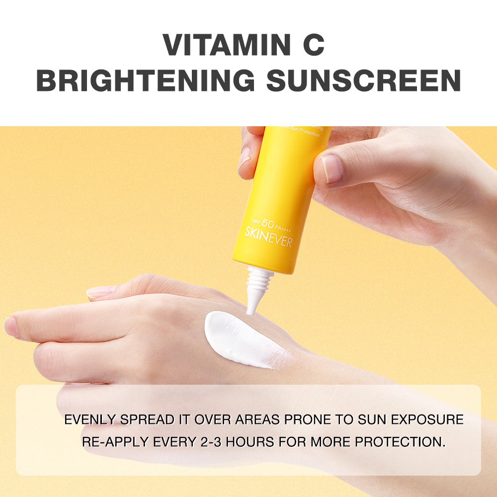 SKINEVER Vitamin C Sunscreen – Brightening SPF50 Daily UV Protection for Face UAE