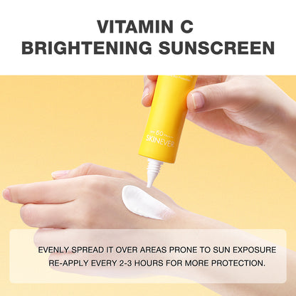 SKINEVER Vitamin C Sunscreen – Brightening SPF50 Daily UV Protection for Face UAE