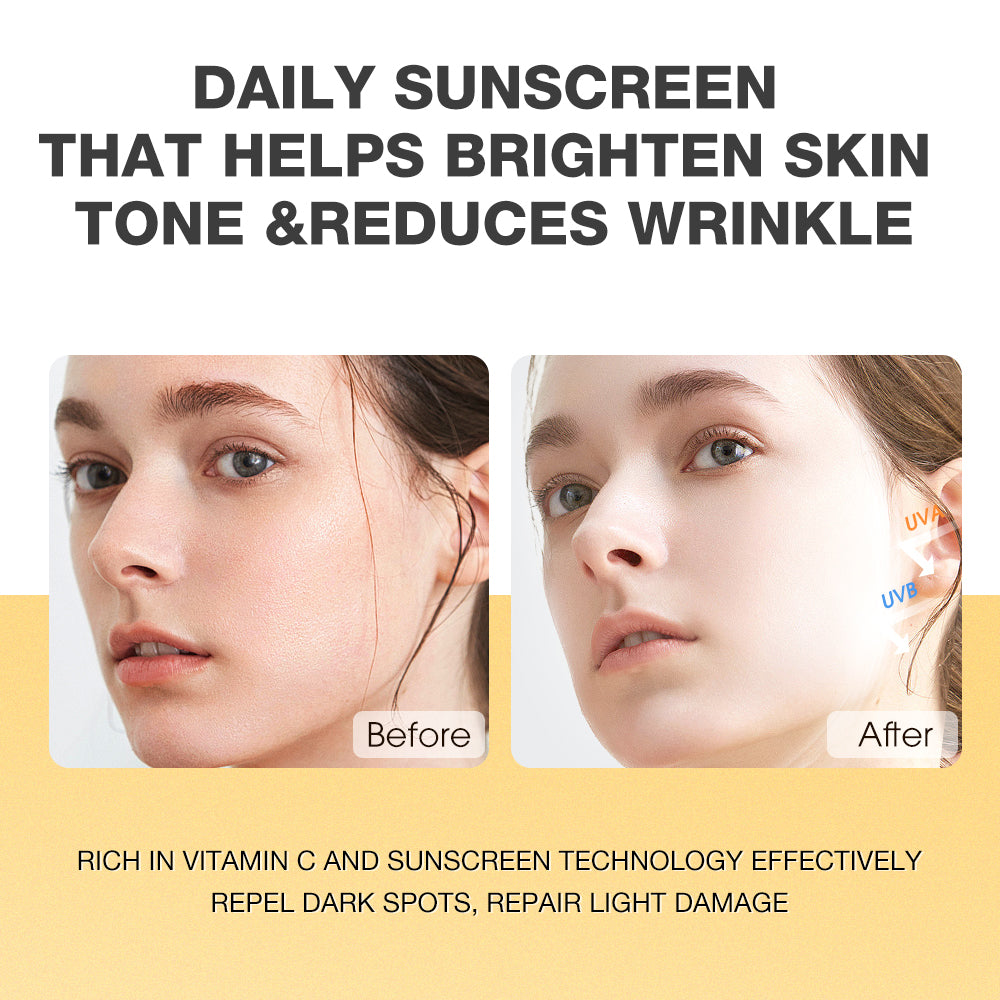 SKINEVER Vitamin C Sunscreen – Brightening SPF50 Daily UV Protection for Face UAE