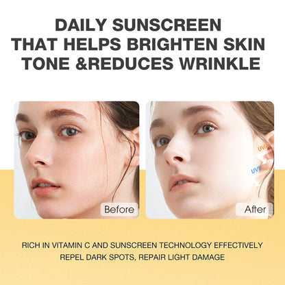 SKINEVER Vitamin C Sunscreen – Brightening SPF50 Daily UV Protection for Face UAE